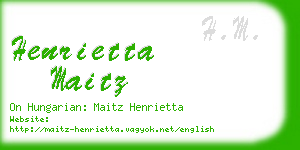 henrietta maitz business card